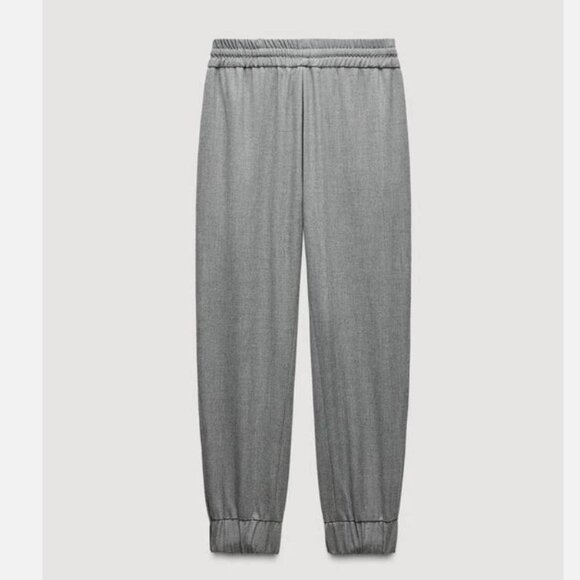 Zara Dressy Smart tailored Cuffed Jogger Trousers (NWT) - Picture 2 of 7